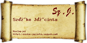 Szőke Jácinta névjegykártya